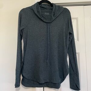 Athleta Lightweight Pullover Cowlneck Hoodie Dark Gray Size Small